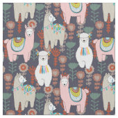 Colorful Llamas Pattern Stof (Close Up)