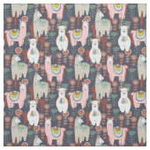 Colorful Llamas Pattern Stof (Swatch)