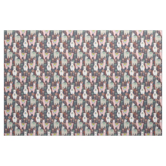 Colorful Llamas Pattern Stof (Fat Quarter)