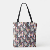 Colorful Llamas Pattern Tote Bag (Achterkant)
