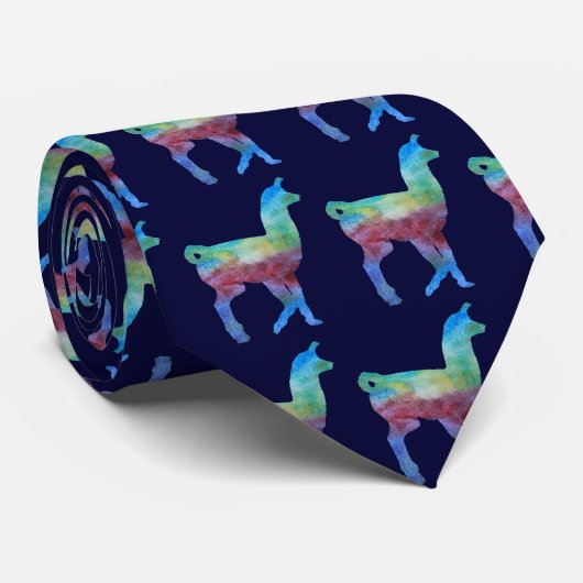 Colorful Llamas Stropdas (Opgerold)