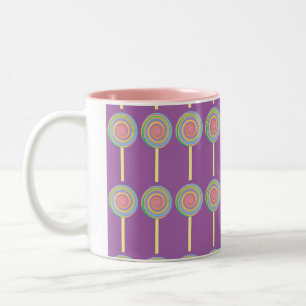 Colorful lollipop-design koffie-mok tweekleurige koffiemok