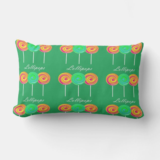 Colorful lollipops illustratie gooit kussen (Voorkant)