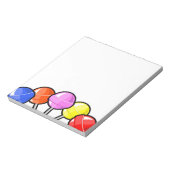Colorful Lollipops-Snoep verwerkt vun-grijze graph Notitieblok (Linkerzijde)