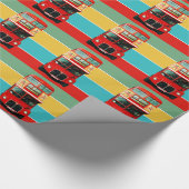 Colorful London Bus Cadeaupapier (Hoek)