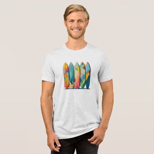 Colorful Long Board T-Shirt (Voorkant volledig)