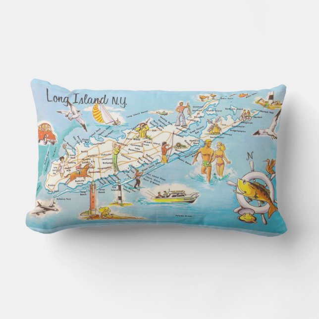 Colorful Long Island NY  Kussen (Voorkant)