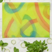 Colorful Loops Abstract Artsy Kitchen Towel Theedoek (Gevouwen)