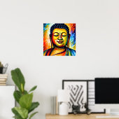 Colorful Lord Buddha Poster (Thuiskantoor)