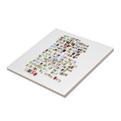 Colorful Lord's Prayer Tegeltje (Zijkant)