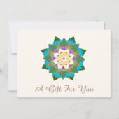 Colorful Lotus Floral Mandala Gift Certificate (Voorkant)