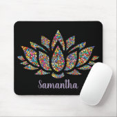 Colorful Lotus Flower Design Mousepad Muismat (Met muis)
