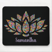 Colorful Lotus Flower Design Mousepad Muismat (Voorkant)