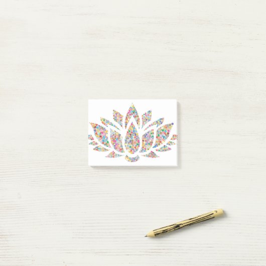 Colorful Lotus Flower Post-it® Notes (Op bureau)