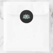 Colorful Lotus Flower Ronde Sticker (Tas)