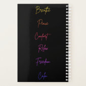 Colorful Lotus Flower Yoga Meditation Lovers Planner (Achterkant)