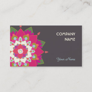 Colorful Lotus Mandala Health and Wellness Visitekaartje