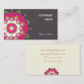Colorful Lotus Mandala Health and Wellness Visitekaartje (Voorkant / Achterkant)
