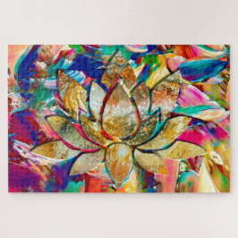 COLORFUL LOTUS-STROOM OP COLORFUL ACHTERGROND LEGPUZZEL