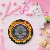 Colorful Loud-muziekluidspreker dansende partij Papieren Bordje (Feest)