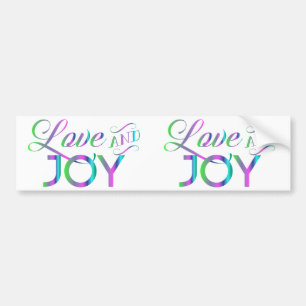 Colorful Love and Joy Bumpersticker
