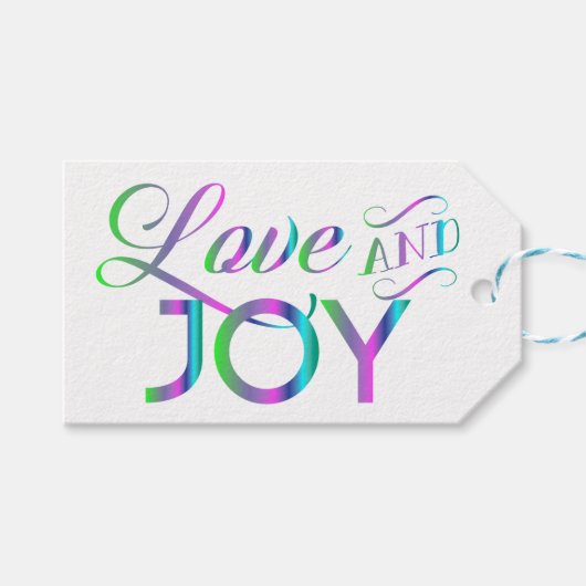 Colorful Love and Joy Cadeaulabel (Voorkant (Horizontaal))
