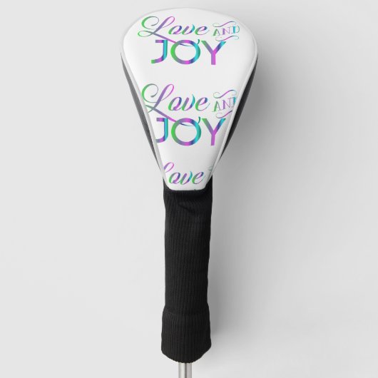 Colorful Love and Joy Golfheadcover (Voorkant)
