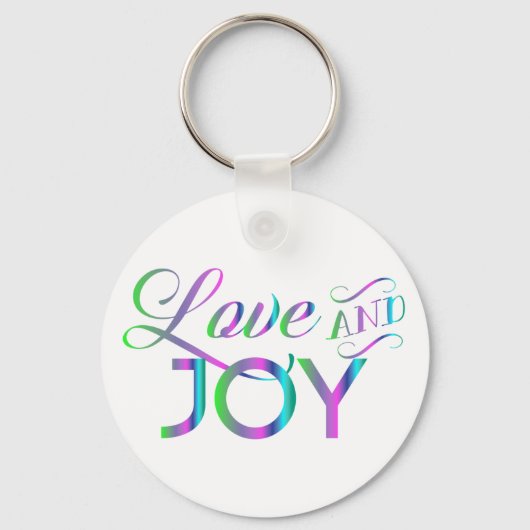 Colorful Love and Joy Sleutelhanger (Voorkant)