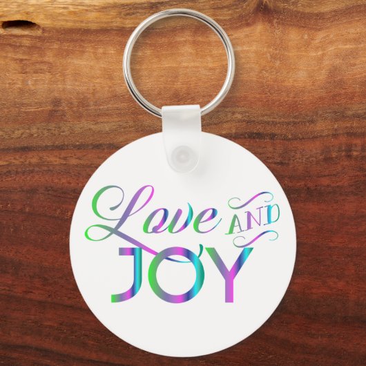 Colorful Love and Joy Sleutelhanger (Voorkant)