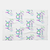 Colorful Love and Joy Theedoek (Horizontaal)