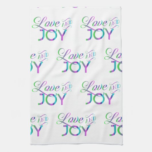 Colorful Love and Joy Theedoek (Verticaal)