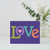 Colorful Love briefkaart (Staand voorkant)