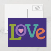 Colorful Love briefkaart (Voorkant / Achterkant)