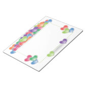 Colorful Love Heart Balloons Lijst Notitieblok (Schuin)