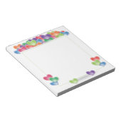 Colorful Love Heart Balloons Lijst Notitieblok (Schuin)