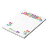 Colorful Love Heart Balloons Lijst Notitieblok (Linkerzijde)