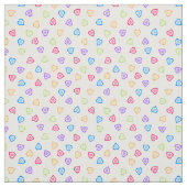 Colorful Love Hearts Pattern Stof (Swatch)