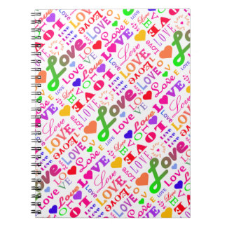 Colorful Love, Love, Love, Love, Love, Love, Love Notitieboek