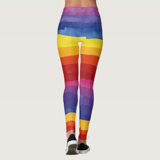Colorful Love Stripes Leggings (Achterkant)