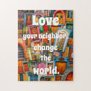 Colorful Love Your Vintage Doors Collage Legpuzzel