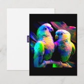 COLORFUL LOVEBIRD, CUTE LOVEBIRD, NOTITIEKAARTJE (Voorkant / Achterkant)