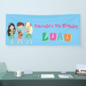 Colorful Luau Kinder Party Banner (Beurs)