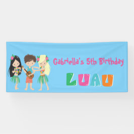 Colorful Luau Kinder Party Banner