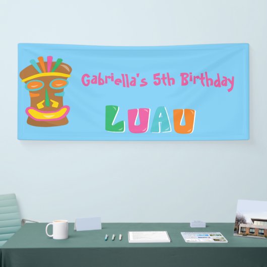 Colorful Luau Party Tiki Banner (Beurs)