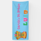 Colorful Luau Party Tiki Banner (Verticaal)