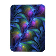 Colorful Luminous Abstract Blue Pink Green Fractal