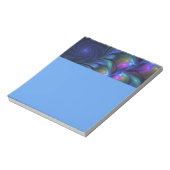 Colorful Luminous Abstract Blue Pink Green Fractal Notitieblok (Linkerzijde)