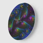 Colorful Luminous Abstract Modern Fractal Art Grote Klok (Hoek)
