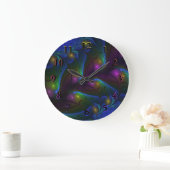 Colorful Luminous Abstract Modern Fractal Art Grote Klok (Huis)