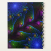 Colorful Luminous Abstract Modern Fractal Art Name Planner (Achterkant)